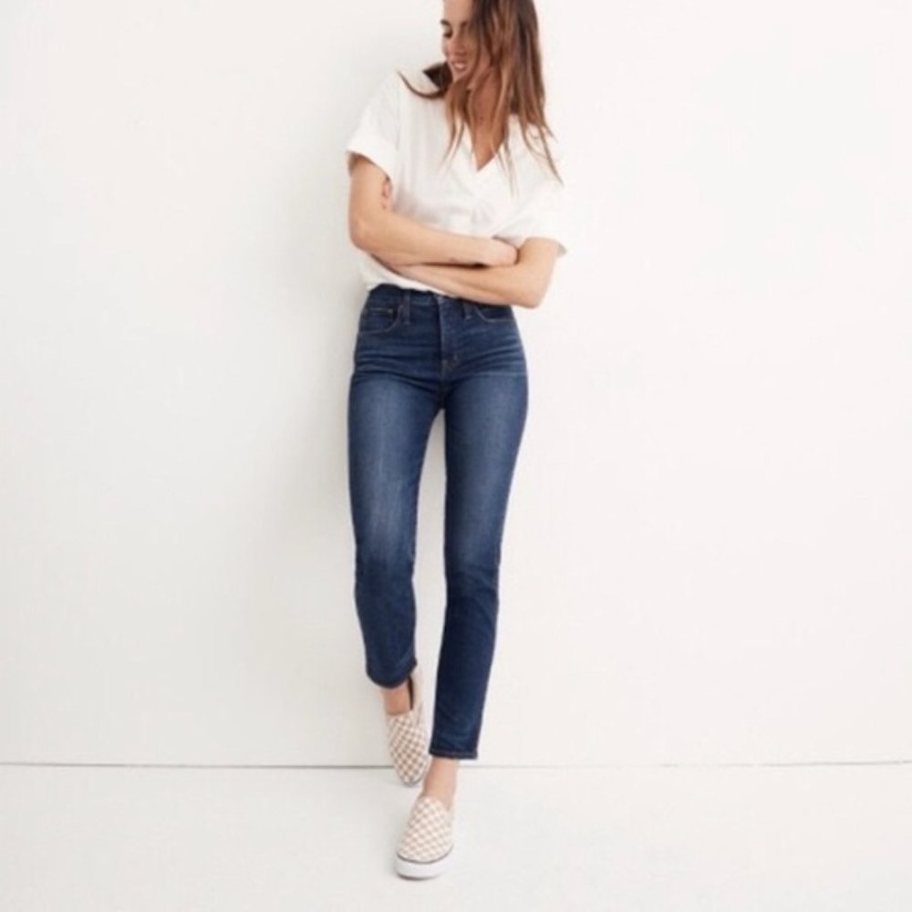 Madewell Slim Straight Jeans in William Wash 24T